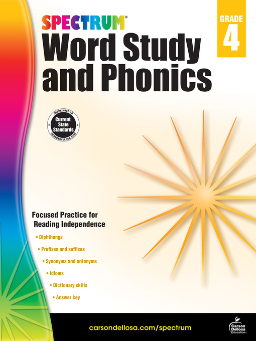 Title details for Spectrum Word Study and Phonics, Grade 4 by Spectrum - Available